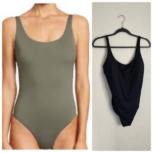 Sea Level Swim Scoop Neck One Piece Swimsuit 6 US Black